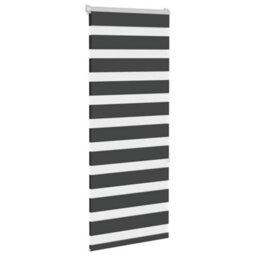 Berkfield Modern Zebra Blind Black 60X150 Cm Fabric Width 55.9 Cm Polyester - thumbnail 3