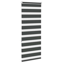 Berkfield Modern Zebra Blind Black 60X150 Cm Fabric Width 55.9 Cm Polyester - thumbnail 4