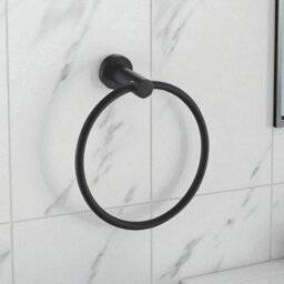 Showerdrape Modernity Black Steel Wall Mounted 3 Piece Bathroom Accessory Set - thumbnail 2