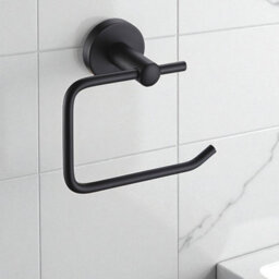 Showerdrape Modernity Black Steel Wall Mounted 3 Piece Bathroom Accessory Set - thumbnail 4