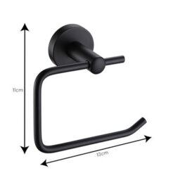 Showerdrape Modernity Black Steel Wall Mounted 3 Piece Bathroom Accessory Set - thumbnail 5