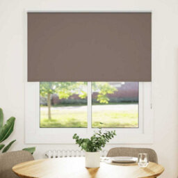 Berkfield Roller Blind Blackout Coffee 125X130 Cm Fabric Width 121.6 Cm Polyester - thumbnail 1