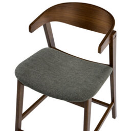 Beliani Set Of 2 Bar Chairs Lilly Dark Green/ Brown - thumbnail 7