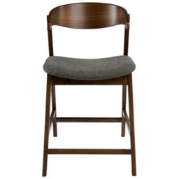 Beliani Set Of 2 Bar Chairs Lilly Dark Green/ Brown - thumbnail 5