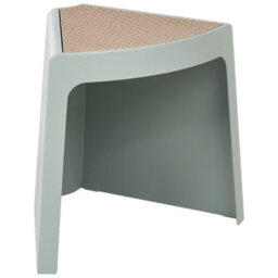 Wyld And Coco Set Of 4 Mint Green Stackable Garden Stools - Triangular Abs Patio Seats W43 X D35 X H45Cm - thumbnail 5
