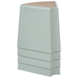 Wyld And Coco Set Of 4 Mint Green Stackable Garden Stools - Triangular Abs Patio Seats W43 X D35 X H45Cm - thumbnail 7