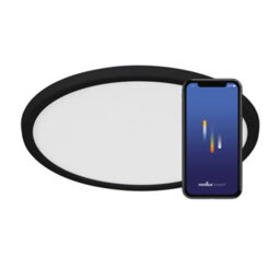 Nordlux Ojasmart Plastic Ceiling Light Smart Black,mains Led