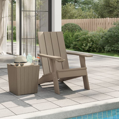 Berkfield Garden Adirondack Chair Light Brown 75X88.5X89.5Cm Polypropylene - image 1