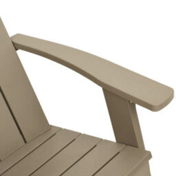 Berkfield Garden Adirondack Chair Light Brown 75X88.5X89.5Cm Polypropylene - thumbnail 7