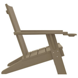 Berkfield Garden Adirondack Chair Light Brown 75X88.5X89.5Cm Polypropylene - thumbnail 4