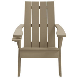 Berkfield Garden Adirondack Chair Light Brown 75X88.5X89.5Cm Polypropylene - thumbnail 3
