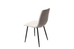 Core Products Aspen White 100Cm Round Dining Table With 4 Light Grey Cord Fabric Straight Stitch Design Chairs - thumbnail 5