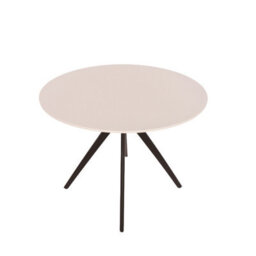 Core Products Aspen White 100Cm Round Dining Table With 4 Light Grey Cord Fabric Straight Stitch Design Chairs - thumbnail 6