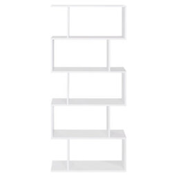 Vasagle Bookcase, 5-Tier Bookshelf, Display Shelf And Room Divider, Freestanding Decorative Storage Shelving, White Lbc62Wt - thumbnail 8