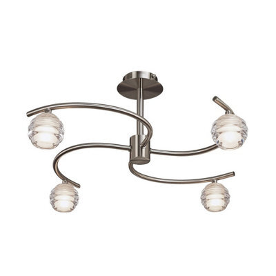 Luminosa Lighting Luminosa Sphere Semi Flush 4 Light G9, Satin Nickel - image 1