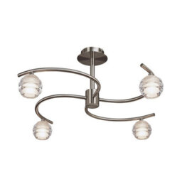 Luminosa Lighting Luminosa Sphere Semi Flush 4 Light G9, Satin Nickel - thumbnail 1
