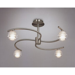 Luminosa Lighting Luminosa Sphere Semi Flush 4 Light G9, Satin Nickel - thumbnail 2