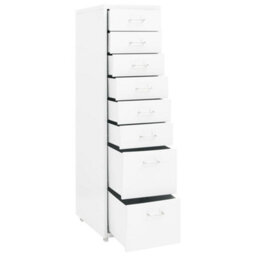 Walplus Mobile File Cabinet White 28X41X109 Cm Metal - thumbnail 5