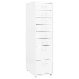 Walplus Mobile File Cabinet White 28X41X109 Cm Metal - thumbnail 1