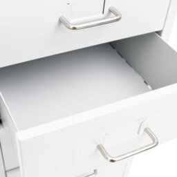 Walplus Mobile File Cabinet White 28X41X109 Cm Metal - thumbnail 6