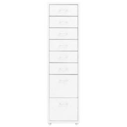 Walplus Mobile File Cabinet White 28X41X109 Cm Metal - thumbnail 2