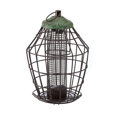 Peckish Secret Garden Steel Peanut Green Squirrel Proof Bird Feeder 0.7L - image 1