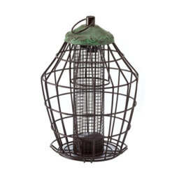 Peckish Secret Garden Steel Peanut Green Squirrel Proof Bird Feeder 0.7L - thumbnail 1