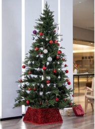 Dazzling Sequin Square Christmas Tree Skirt Folding Base Cover Luxurious Sparkling Tree Collar For Holiday Home Décor Reusable - thumbnail 7