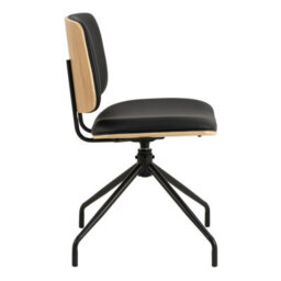 Furniture To Go Owen Swivel Dining Chairs In Matt Black Set Of 2 - thumbnail 3