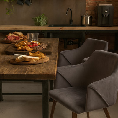 Madison & Mayfair Set Of 2 Aldridge Dining Chair In Grey