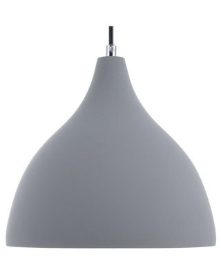 Wyld And Coco Nordluxe Grey Concrete Pendant Lamp Scandinavian Ceiling Light, Large W23 X D23 X H121Cm - image 1