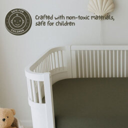 MHG Living Pack Of 2 Fitted Cot Sheets, 100% Cotton Jersey - Soft & Breathable - Plants Green - Fits 120X60Cm Cots - thumbnail 5