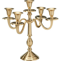 Urbn-Living Urbnliving 5 Arm Black Metal Candle Holder Stand Vintage Candelabra Centrepiece Home Decor 30Cm - thumbnail 8