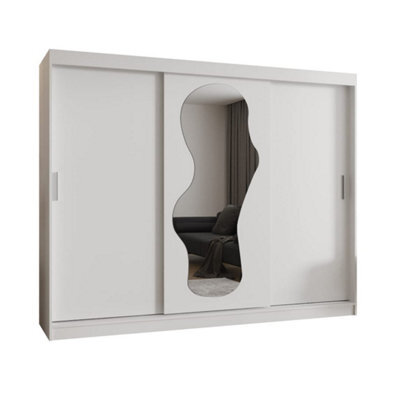 Arte Bright White Ultra Sliding Door Wardrobe 2500mm X 2000mm X 620mm - Sleek Storage Solution - image 1