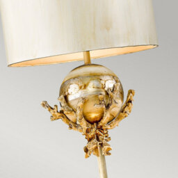 Luminosa Lighting Elstead Trellis 1 Light Floor Lamp Putty, Silver Leaf, E27 - thumbnail 3