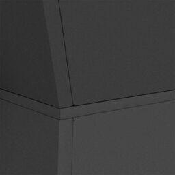 Berkfield Modern Garden Pillar Planter With Bowl Black 35X35X73 Cm Steel - thumbnail 8