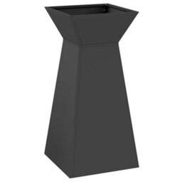 Berkfield Modern Garden Pillar Planter With Bowl Black 35X35X73 Cm Steel