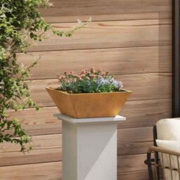 Berkfield Modern Garden Bowl Planter 40X40X15 Cm Weathering Steel - thumbnail 4