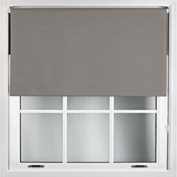 Furnished Blackout Roller Blinds With Metal Fittings- Dark Grey Trimmable Blind For Windows And Doors (W)50Cm (L)165Cm