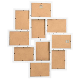 Berkfield Modern Collage Photo Frame For 10X(13X18 Cm) Picture White Mdf - thumbnail 3