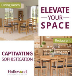 Hallowood Furniture Waverly Oak Small Extending Table With 6 Ladder Back Oak Chair With Charcoal Seat Pads - thumbnail 6