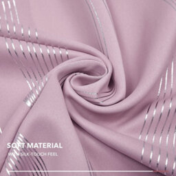 Deconovo Silver Wave Line Foil Printed Blackout Curtains Thermal Curtains For Bedroom 46 X 54 Inch Light Pink 2 Panels - thumbnail 5