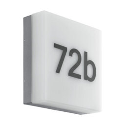 Stylish Ip44 Anthracite Outdoor Wall Light With Built-In Led For House Number