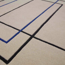 Handmade Blue Modern Geometric Wool Easy To Clean Living Room Bedroom Rug-120Cm X 170Cm - thumbnail 3