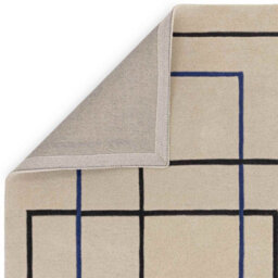 Handmade Blue Modern Geometric Wool Easy To Clean Living Room Bedroom Rug-120Cm X 170Cm - thumbnail 2