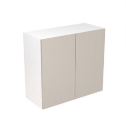 Kitchen Kit Wall Unit 800mm W/ Slab Cabinet Door - Super Matt Light Grey - thumbnail 1