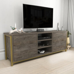 Decorotika Otis Tv Stand For Tv's Up To 63 Inch Wenge Gold - thumbnail 2