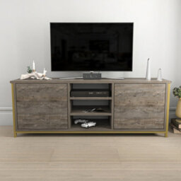 Decorotika Otis Tv Stand For Tv's Up To 63 Inch Wenge Gold