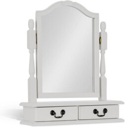 Statement Furniture Juliette Dressing Table Set With Trinket Mirror - White - thumbnail 8