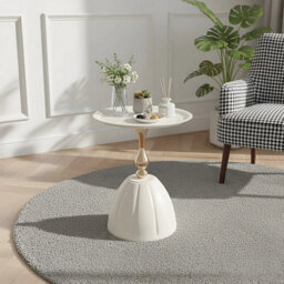 Modern Round Compact Sofa Side End Table Coffee Laptop Table Living Room Bedroom - thumbnail 3